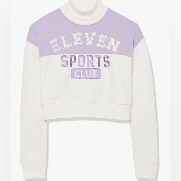 NWT EleVen Venus Williams Purple White 2 Pc Crop Top Joggers Set - Size S - Picture 6 of 13